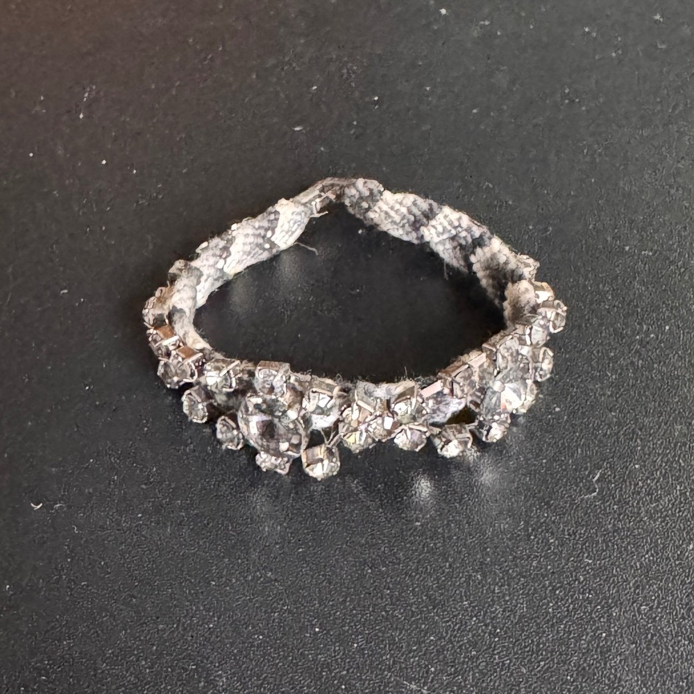 $3 BUNDLE ITEM Vintage Snakeskin Rhinestone Bracelet Animal Print Crystal
